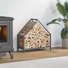 Berkfield Firewood Rack Anthracite 60x25x60 cm Cold-rolled steel