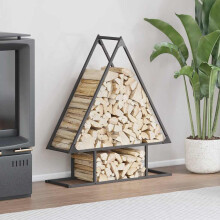 Berkfield Firewood Rack Black 80x25x90 cm Cold-rolled steel