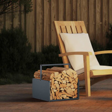 Berkfield Firewood Rack Anthracite 40x40x40 cm Cold-rolled steel