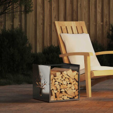 Berkfield Firewood Rack 40x40x40 cm Stainless Steel