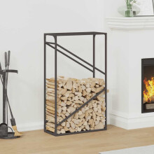 Berkfield Firewood Rack Black 60x25x100 cm Cold-rolled steel