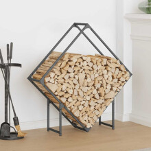 Berkfield Firewood Rack Anthracite 100x25x100 cm Cold-rolled steel