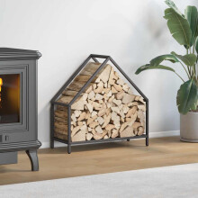 Berkfield Firewood Rack Black 60x25x60 cm Cold-rolled steel