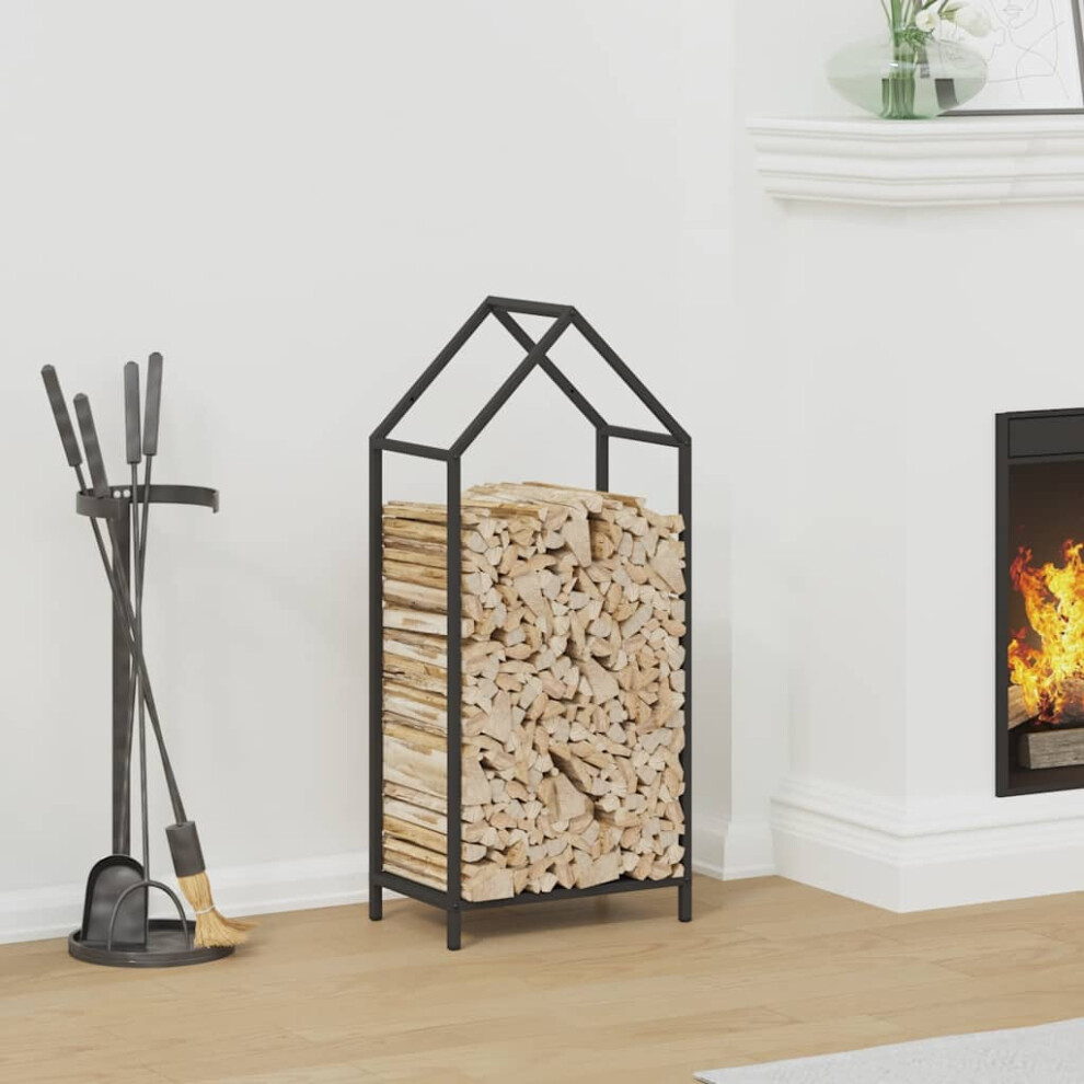 Berkfield Firewood Rack Black 40x25x90 cm Cold-rolled steel-image-OPC-PTFWYMC-NEW
