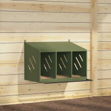 Berkfield Chicken Nesting Box with 3 Compartments Olive Green Metal