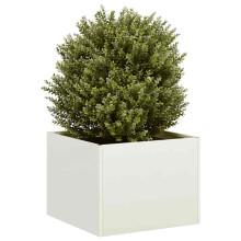 Berkfield Planter White 40x40x30 cm Steel