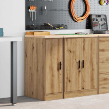Berkfield Garage Storage Cabinet Artisan Oak 30x51x85 cm Solid Wood Pine