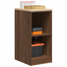 Berkfield Garage Storage Cabinet Brown Oak 40x51x85 cm Solid Wood Pine