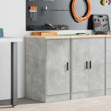 Berkfield Garage Storage Cabinet Concrete Grey 40x51x85 cm Solid Wood Pine