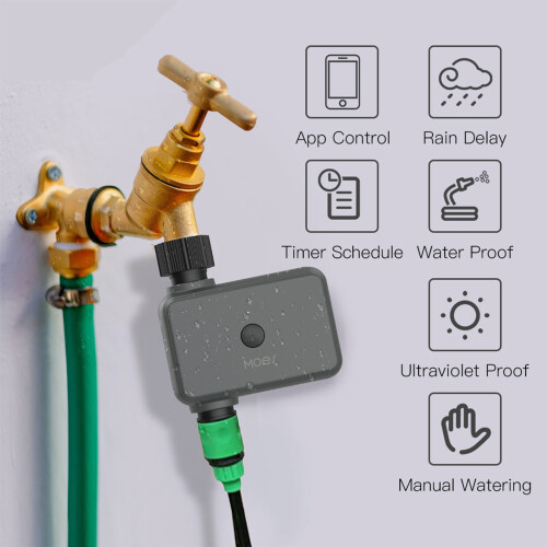 Smart Sprinkler Vann Timer Bluetooth Slange Kran Timer med Regn