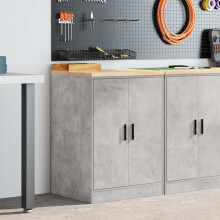 Berkfield Garage Storage Cabinet Concrete Grey 60x51x85 cm Solid Wood Pine