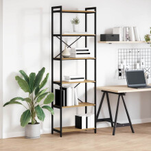Berkfield Bookshelf Artisan Oak 60 x 30 x 189.5 cm Engineered Wood
