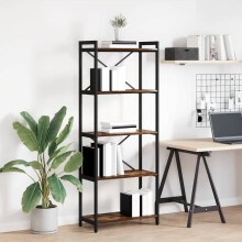 Berkfield Bookshelf Smoked Oak 60 x 30 x 155 cm Engineered Wood