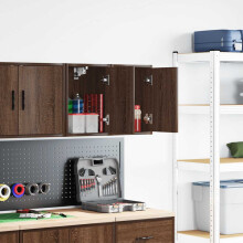 Berkfield Garage Wall Cabinets 2 pcs Brown Oak Engineered Wood