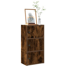 Berkfield Bookcase Smoked Oak 40x24x77 cm Engineered Wood