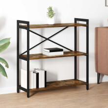 Berkfield Bookshelf Smoked Oak 80 x 30 x 85 cm Engineered Wood