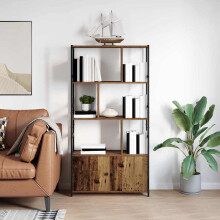 Berkfield Bookshelf Old wood 80 x 30 x 155.5 cm Engineered Wood