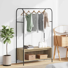 Berkfield Clothes Rack Brown Oak 100 x 44 x 160 cm Engineered Wood