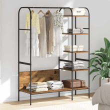 Berkfield Clothes Rack with Shelf Brown 120 x 44 x 160 cm Engineered Wood