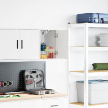 Berkfield Garage Wall Cabinet White Engineered Wood