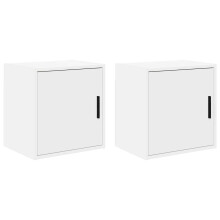 Berkfield Garage Wall Cabinets 2 pcs White Engineered Wood