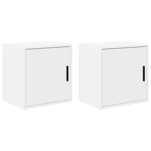 Berkfield Garage Wall Cabinets 2 pcs White Engineered Wood