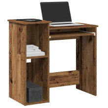 Berkfield Desk with Shelves Old Wood 84x40x78 cm Engineered Wood