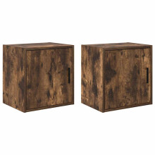 Berkfield Garage Wall Cabinets 2 pcs Smoked Oak Engineered Wood