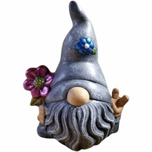 vankin Handgemaakte tuinkabouter van hars, levensecht miniatuurbeeldje voor binnen- en buitendecoratie, perfect cadeau voor tuinliefhebbers.