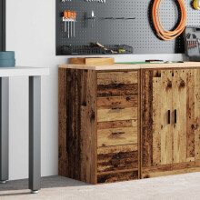 Berkfield Garage Storage Cabinet Old Wood 40x51x85 cm Solid Wood Pine