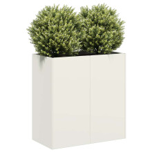 Berkfield Planter White 80x40x80 cm Cold-rolled Steel