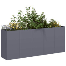 Berkfield Planter Anthracite 200x40x80 cm Cold-rolled Steel
