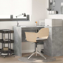 Berkfield Desk with Shelf Concrete Grey 102 x 50 x 75 cm Engineered Wood