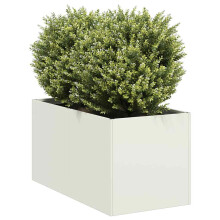 Berkfield Planter White 40x80x40 cm Cold-rolled Steel