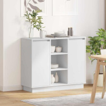 Berkfield LED Sideboard White 90 x 32 x 75 cm Engineered Wood