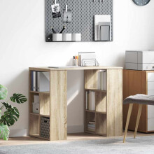Berkfield Desk with Shelf Sonoma Oak 90 x 50 x 75 cm Engineered Wood