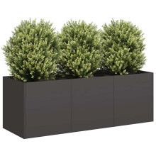 Berkfield Planter Black 120x40x40 cm Cold-rolled Steel
