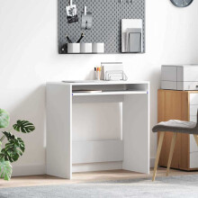 Berkfield Desk with Drawer White 77.5 x 43 x 79 cm Engineered Wood