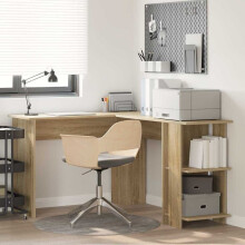 Berkfield Corner Desk Sonoma Oak 140 x 113.5 x 75 cm Engineered Wood