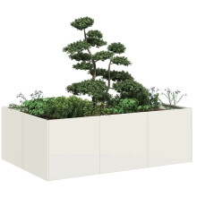 Berkfield Planter White 120x80x40 cm Steel