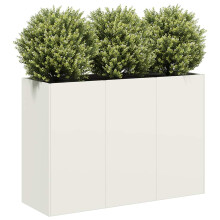 Berkfield Planter White 120x40x80 cm Cold-rolled Steel