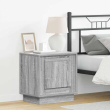 Berkfield Bedside Cabinet Grey 44 x 34.5 x 45 cm Engineered Wood