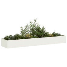 Berkfield Planter White 360x80x40 cm Steel
