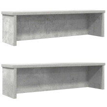 Berkfield Kitchen Racks Stackable 2 pcs Concrete Grey 60x15x16 cm
