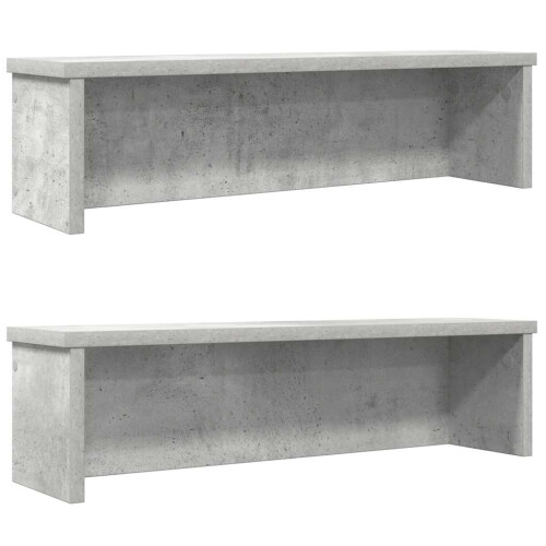 Berkfield Kitchen Racks Stackable 2 pcs Concrete Grey 60x15x16 cm