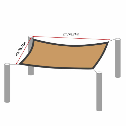 Στέγαστρο Fankiway Sun Shade, Ορθογώνιο εξωτερικό σκίαστρο για πισίνα κήπου, τέντα με 2