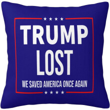 AEFER Trump verloor, maar we hebben Amerika weer gered - Sierkussenhoezen, dubbelzijdig, landelijke woondecoratie voor bank, bed en sofa
