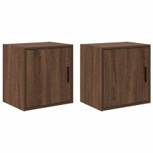Berkfield Garage Wall Cabinets 2 pcs Brown Oak Engineered Wood