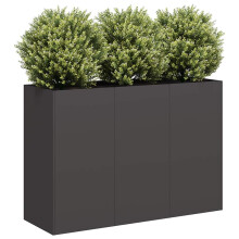 Berkfield Planter Black 120x40x80 cm Cold-rolled Steel