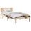 Berkfield Bed Frame with Headboard Natural 75 x 190 cm Solid Pine Wood 1